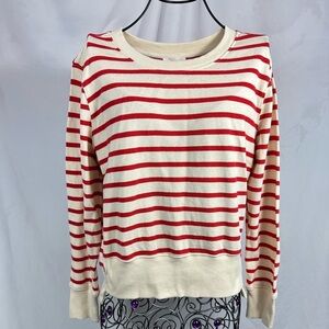 A loves A red striped crewneck sweater size M